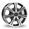 17 Inch Borbet CH Mistral Anthracite Polished Alloy Wheels