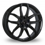 17 Inch Wolfrace Lucca Gloss Black Alloy Wheels