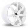 8.5x18 (Front) & 9.5x18 (Rear) Rota Pro R White Alloy Wheels