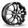 18 Inch Ronal R59 Black Polished Alloy Wheels