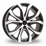 18 Inch Alutec W10 Black Polished Alloy Wheels