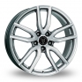 17 Inch Wolfrace Torino Silver Alloy Wheels