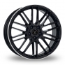 20 Inch Wolfrace Kibo Black Polished Rim Alloy Wheels