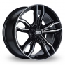 8.5x20 (Front) & 9.5x20 (Rear) Fondmetal Alke Black Polished Alloy Wheels