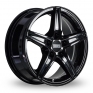 16 Inch Fondmetal 8100 Gloss Black Alloy Wheels