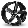 16 Inch Fondmetal 7900 Black Polished Alloy Wheels