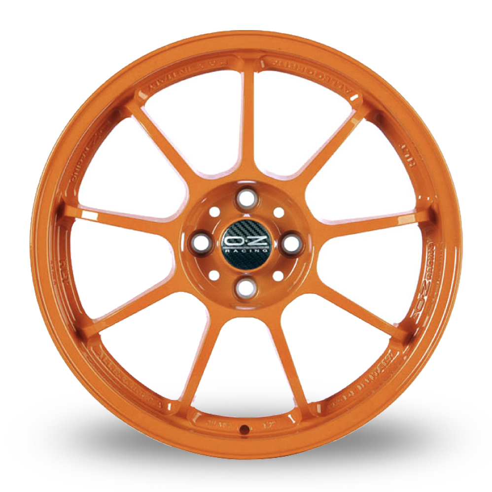 18 Inch OZ Racing Alleggerita HLT Orange Alloy Wheels