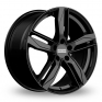 18 Inch Fondmetal Hexis Gloss Black Alloy Wheels