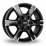 18 Inch Alutec Titan (Special Offer) Black Polished Alloy Wheels