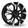 17 Inch Wolfrace Assassin GT2 Black Polished Alloy Wheels