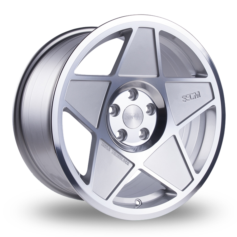 18 Inch 3SDM 0.05 (Special Offer) Silver Polished Alloy Wheels