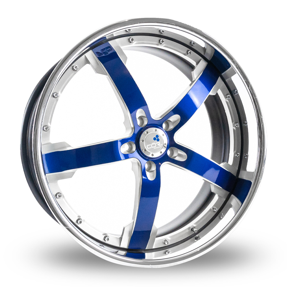 22 Inch COR Wheels Concord (Special Offer) Estoril Blue Alloy Wheels
