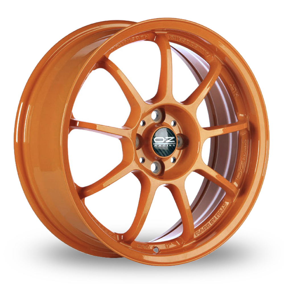 18 Inch OZ Racing Alleggerita HLT Orange Alloy Wheels