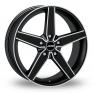 18 Inch Autec Delano Black Polished Alloy Wheels