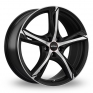 20 Inch Ronal R62 Black Polished Alloy Wheels