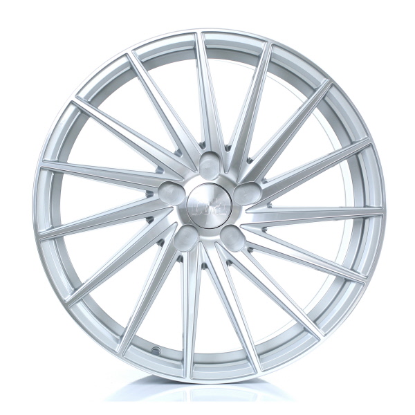 8.5x19 (Front) & 9.5x19 (Rear) Bola ZFR Silver Polished Face Alloy Wheels